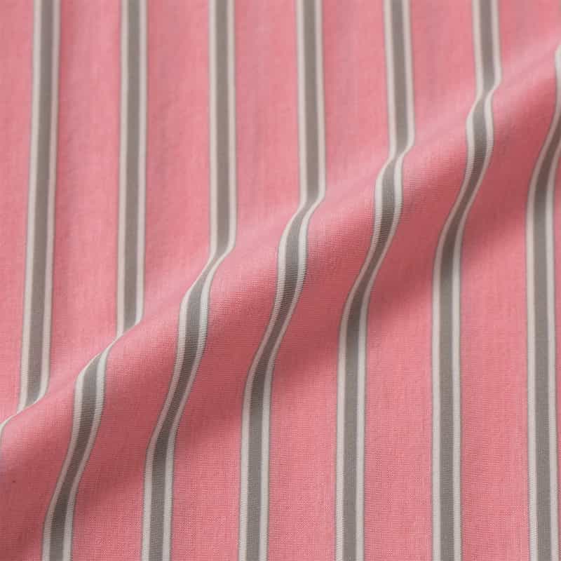 BARNEYS NEW YORK ストライプ柄オーバージャージーシャツ PINK