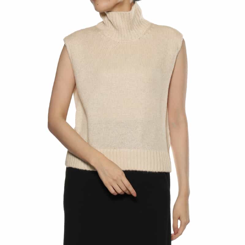 BARNEYS NEW YORK レイヤードニットプルオーバー (2点セット) LT BEIGE