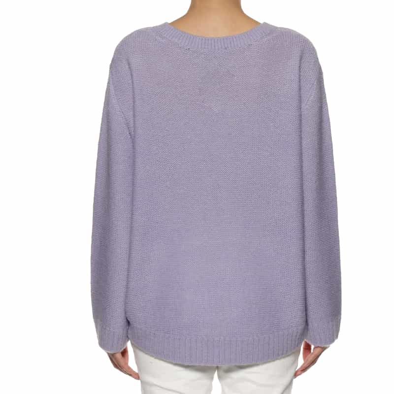 BARNEYS NEW YORK ドロップショルダー ニットプルオーバー LIGHT PURPLE