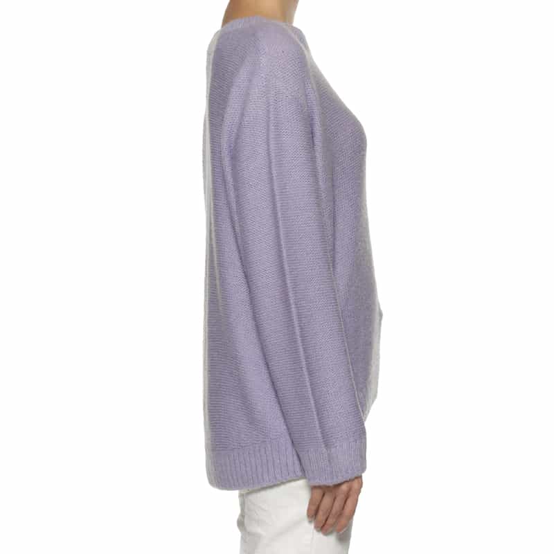 BARNEYS NEW YORK ドロップショルダー ニットプルオーバー LIGHT PURPLE