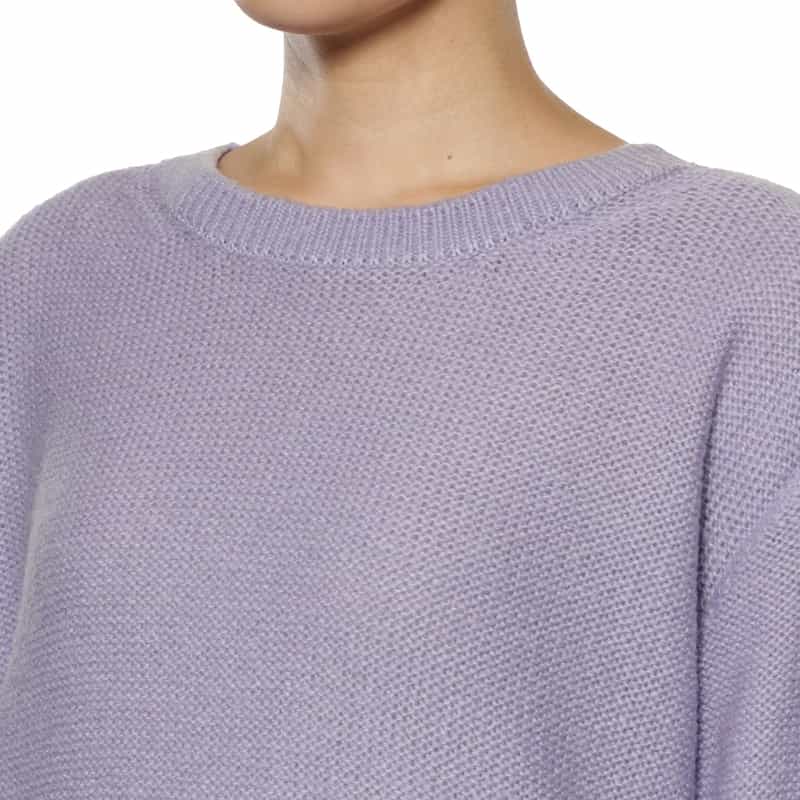 BARNEYS NEW YORK ドロップショルダー ニットプルオーバー LIGHT PURPLE
