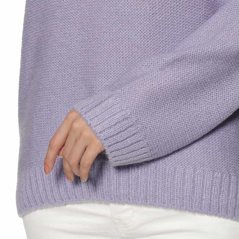 BARNEYS NEW YORK ドロップショルダー ニットプルオーバー LIGHT PURPLE