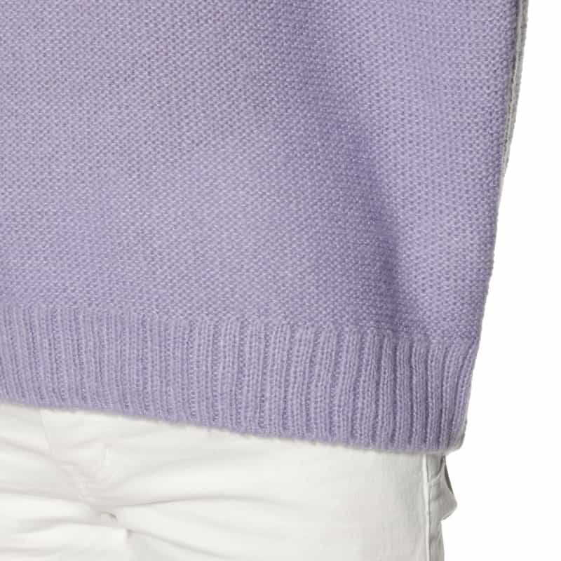 BARNEYS NEW YORK ドロップショルダー ニットプルオーバー LIGHT PURPLE