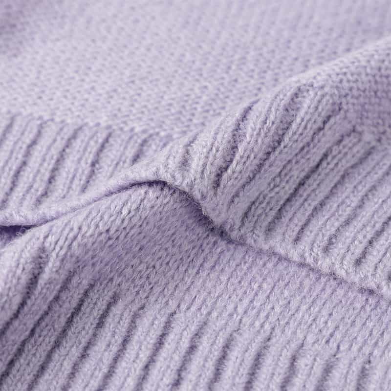 BARNEYS NEW YORK ドロップショルダー ニットプルオーバー LIGHT PURPLE