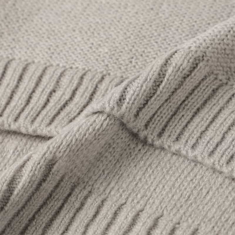 BARNEYS NEW YORK ドロップショルダー ニットプルオーバー LIGHT GRAY