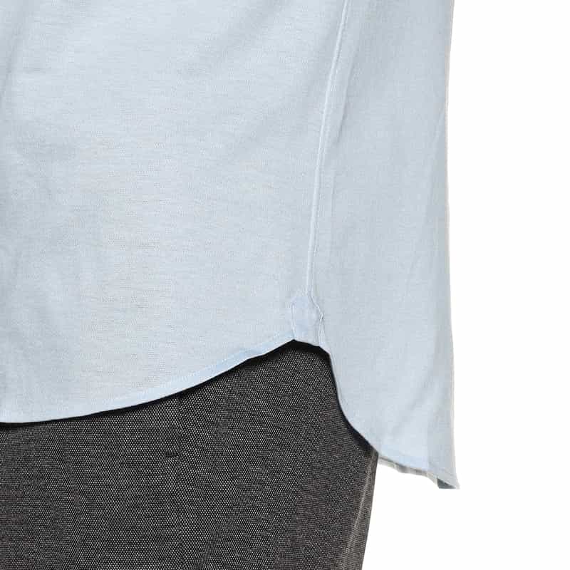 CATARISANO メランジ調カラージャージーシャツ LIGHT BLUE