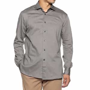 メランジ調カラージャージーシャツ