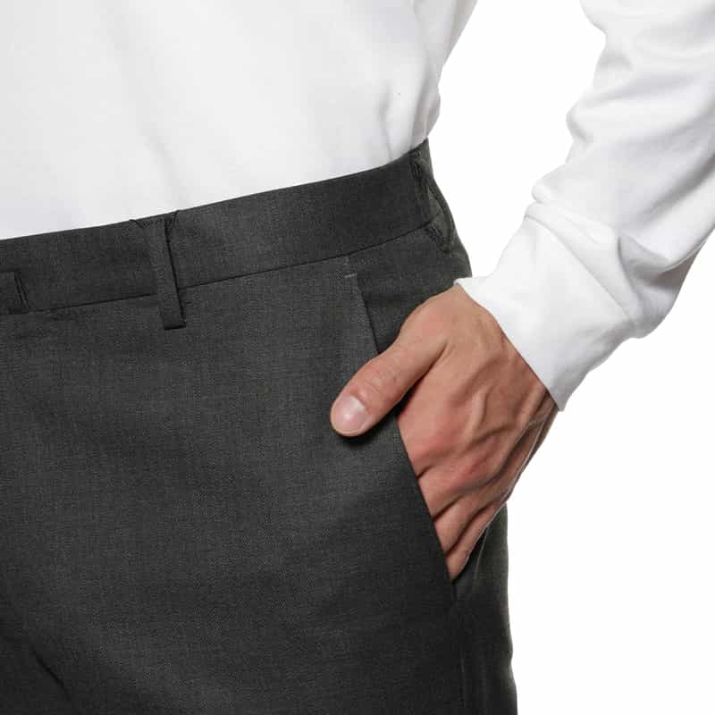 BARNEYS NEW YORK ウールスリムテーパードパンツ GRAY