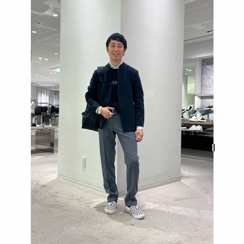 BARNEYS NEW YORK スリムテーパードパンツ GRAY