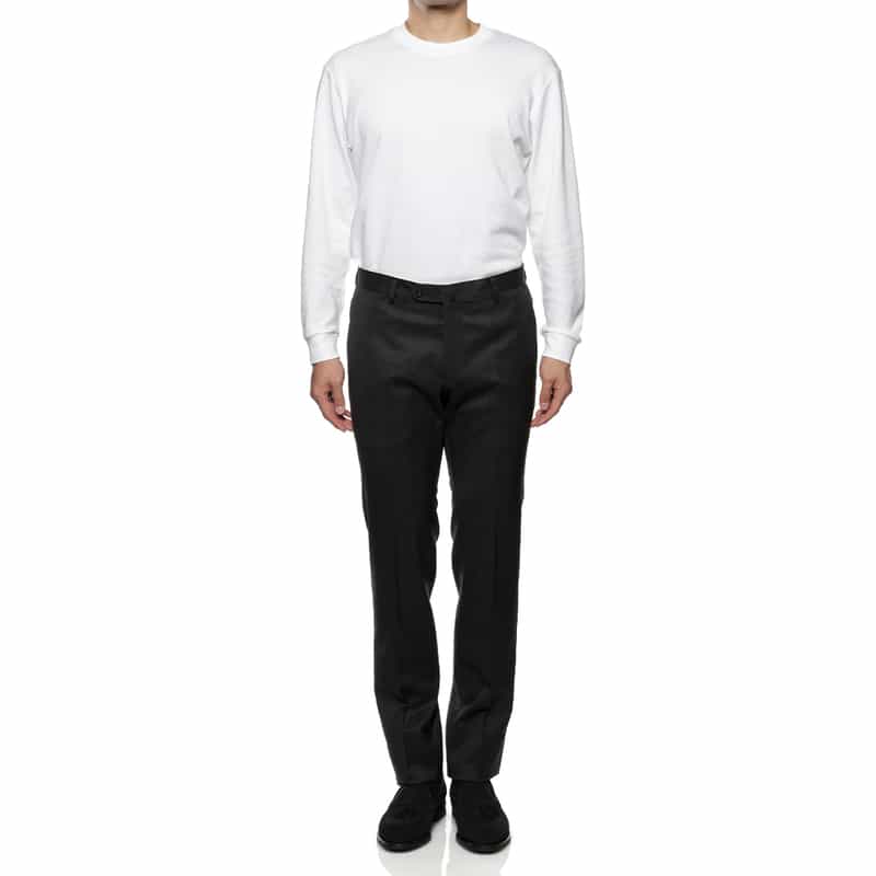 BARNEYS NEW YORK グレンチェック柄スリムテーパードパンツ DARK GRAY