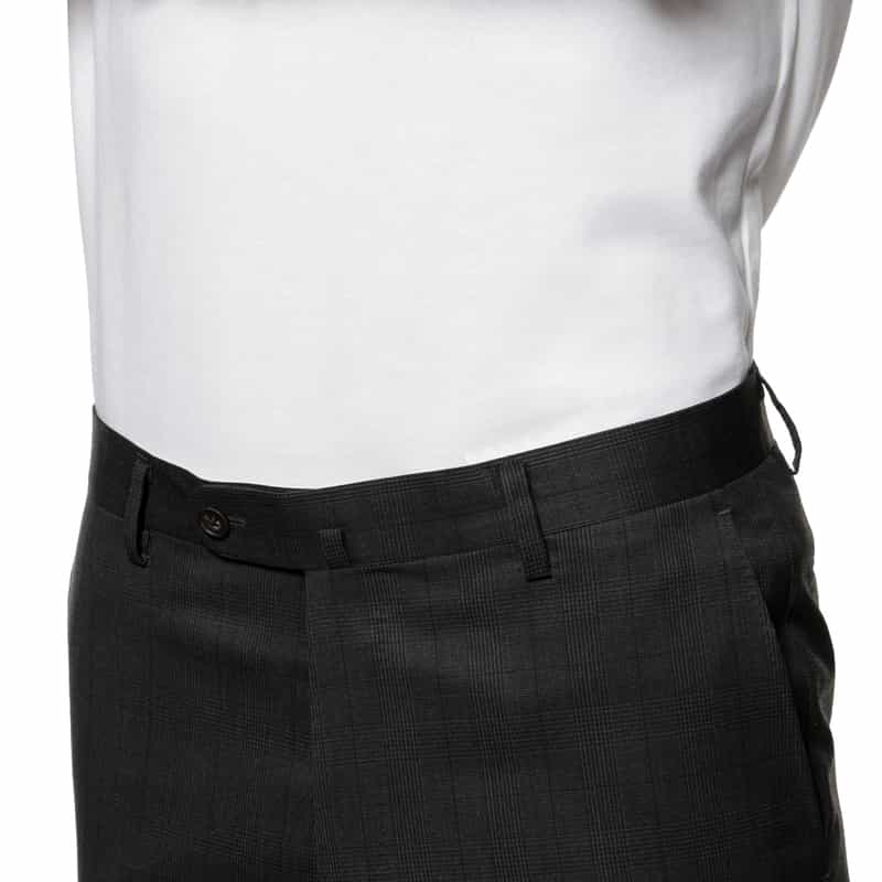 BARNEYS NEW YORK グレンチェック柄スリムテーパードパンツ DARK GRAY