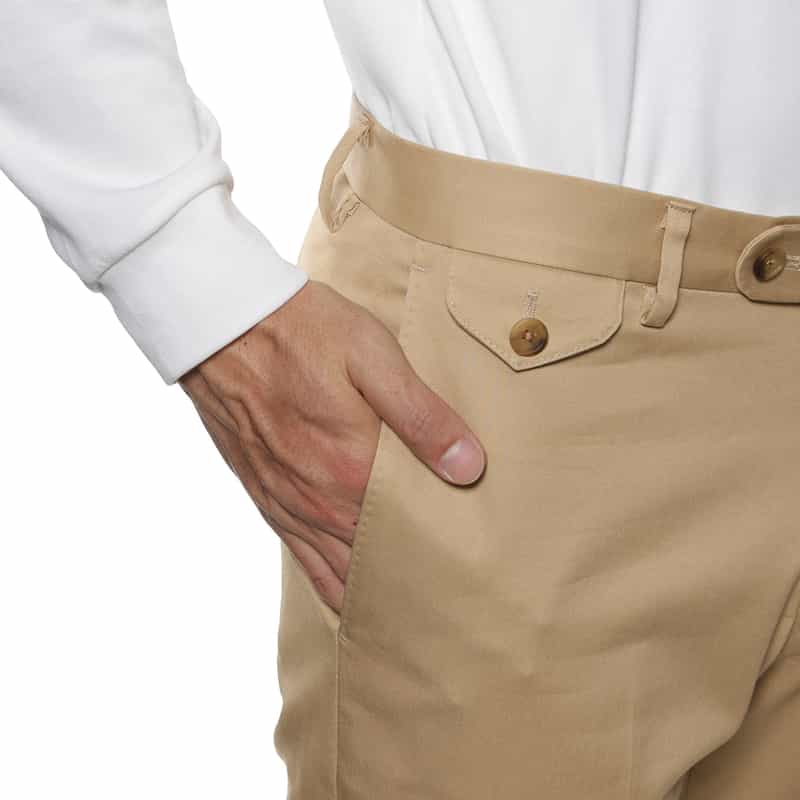 BARNEYS NEW YORK ストレッチ コンパクトチノパンツ BEIGE