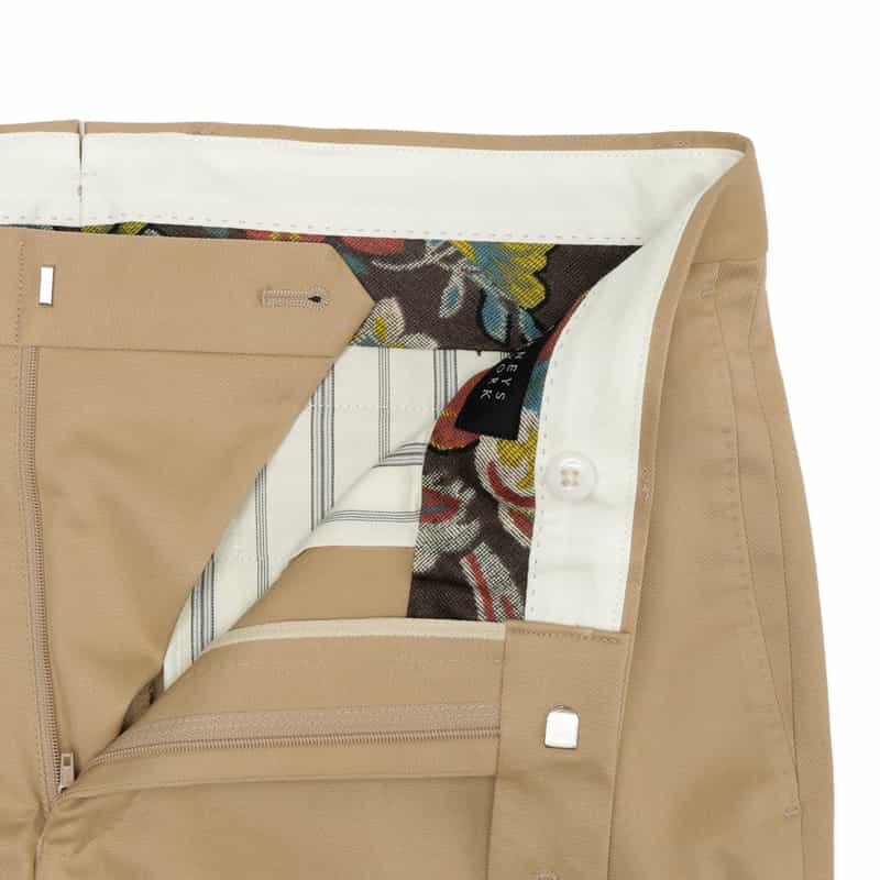 BARNEYS NEW YORK ストレッチ コンパクトチノパンツ BEIGE