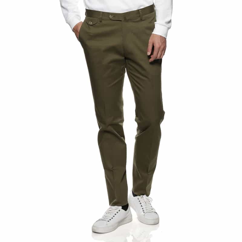 BARNEYS NEW YORK ストレッチ コンパクトチノパンツ KHAKI