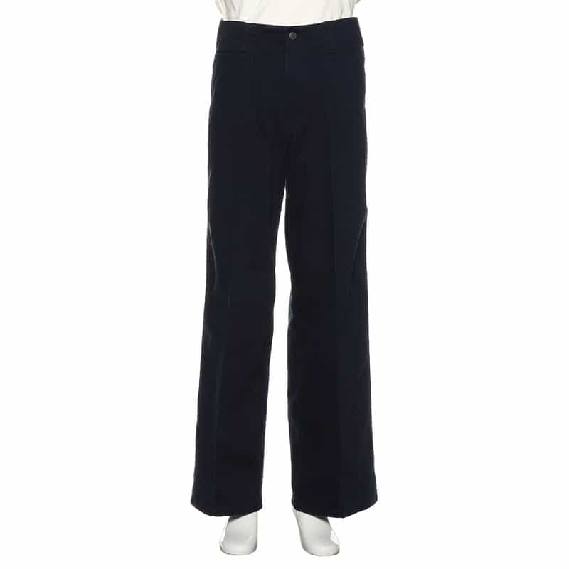 BARNEYS NEW YORK ピンタック ワイドパンツ NAVY