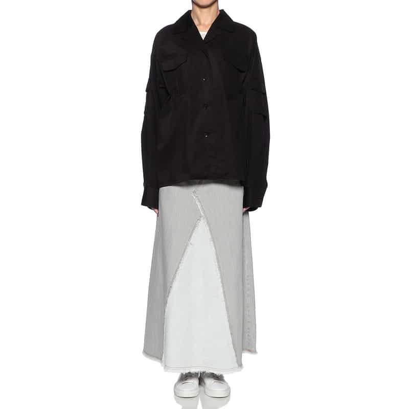 BARNEYS NEW YORK リメイク デニムスカート GRAY