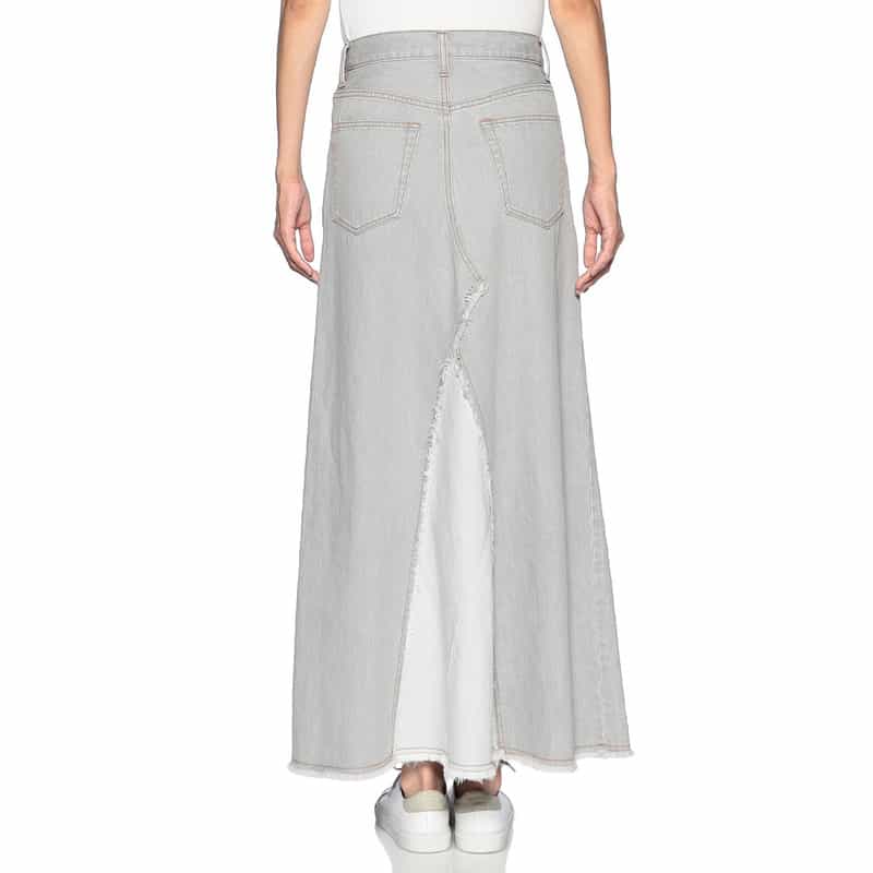 BARNEYS NEW YORK リメイク デニムスカート GRAY