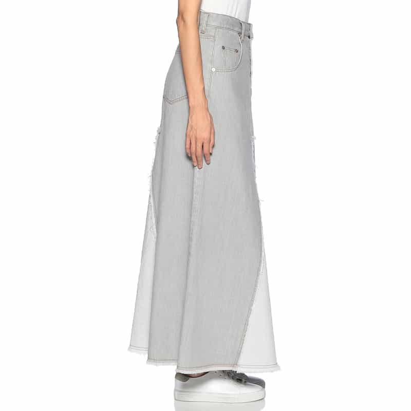 BARNEYS NEW YORK リメイク デニムスカート GRAY