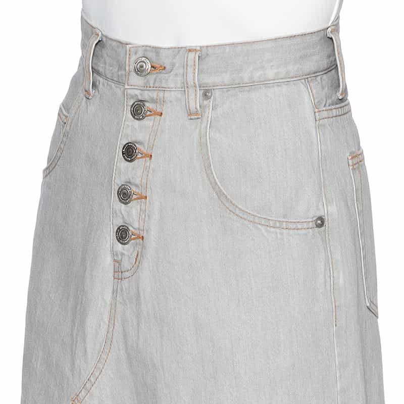 BARNEYS NEW YORK リメイク デニムスカート GRAY