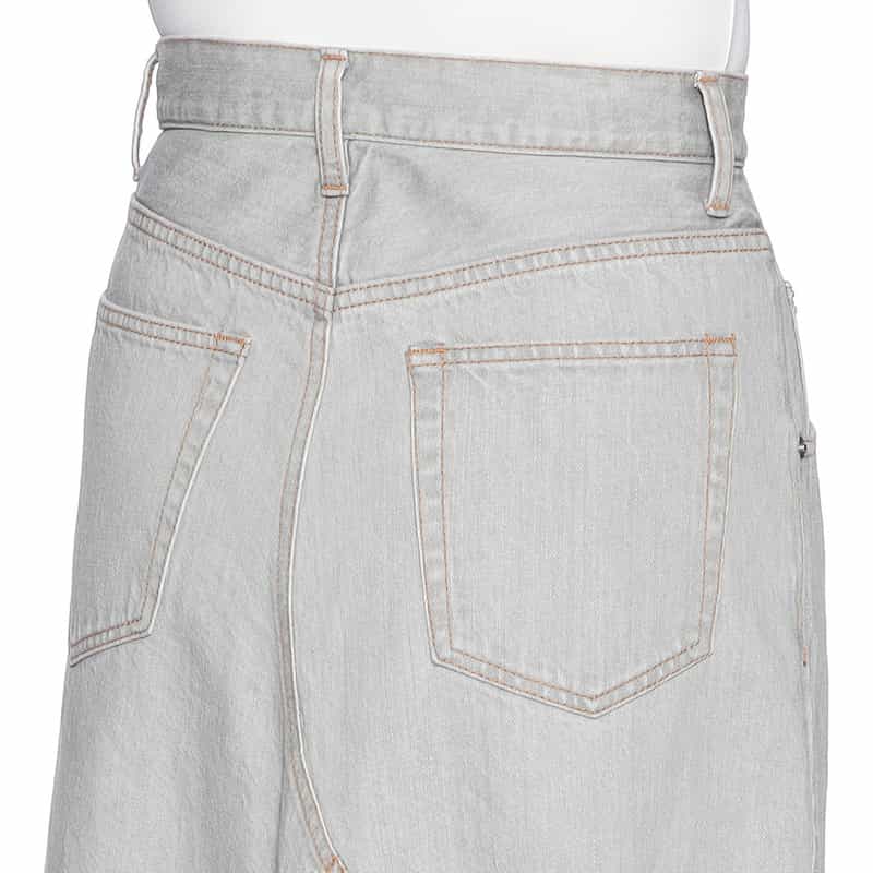 BARNEYS NEW YORK リメイク デニムスカート GRAY