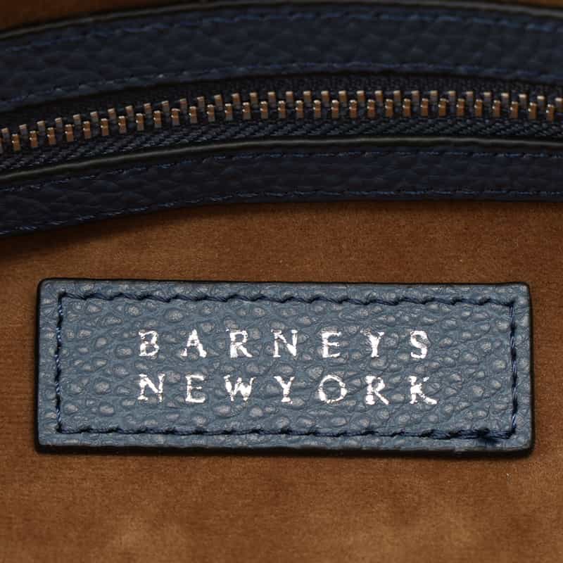 BARNEYS NEW YORK シュリンクレザー縦型トートバッグ BLUE