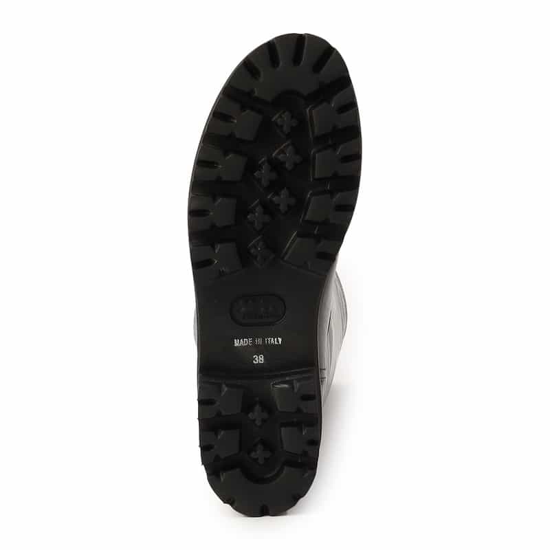 BARNEYS NEW YORK レザー ロングブーツ BLACK