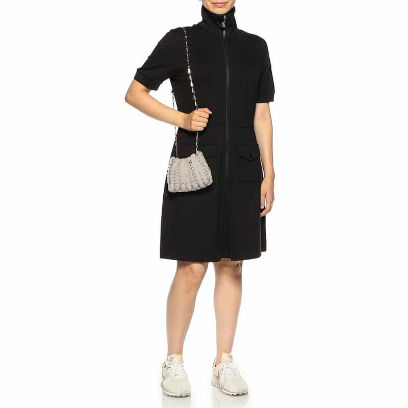 RABANNE "SAC A MAIN" シアリング ショルダーバッグ WHITE