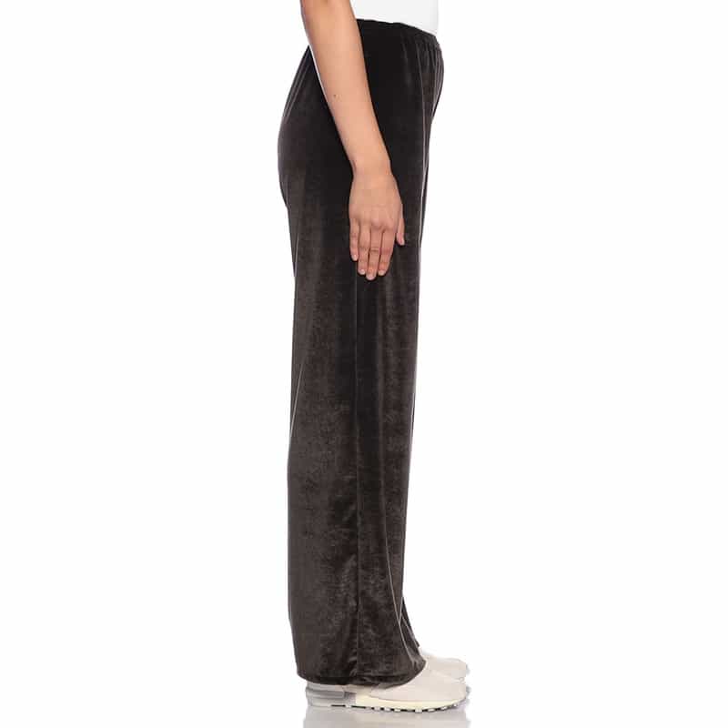 BARNEYS NEW YORK ベロア素材ドローストリング ワイドパンツ DARK BROWN