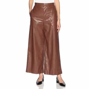 フェイクレザー ワイドパンツ