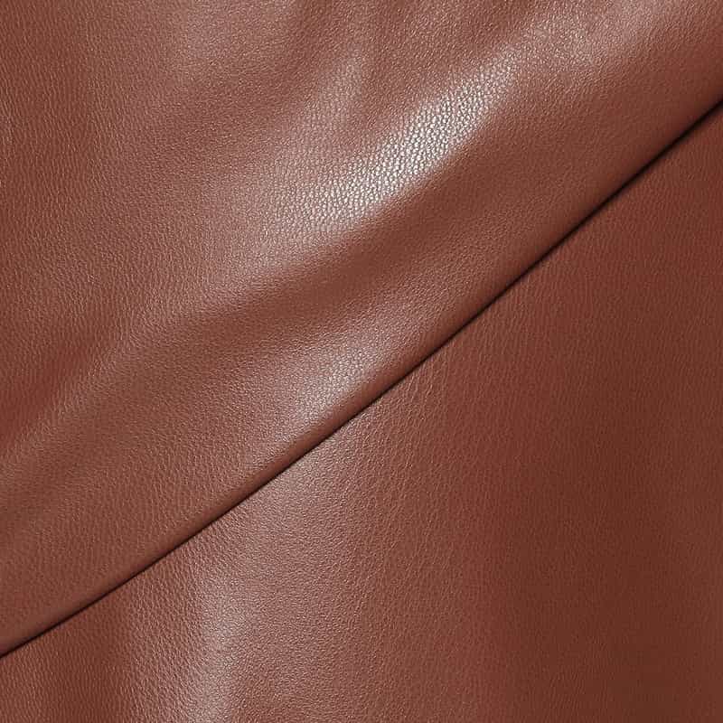 BARNEYS NEW YORK フェイクレザー ワイドパンツ BROWN