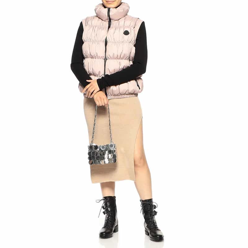RABANNE "SPARKLE" ショルダーバッグ SILVER