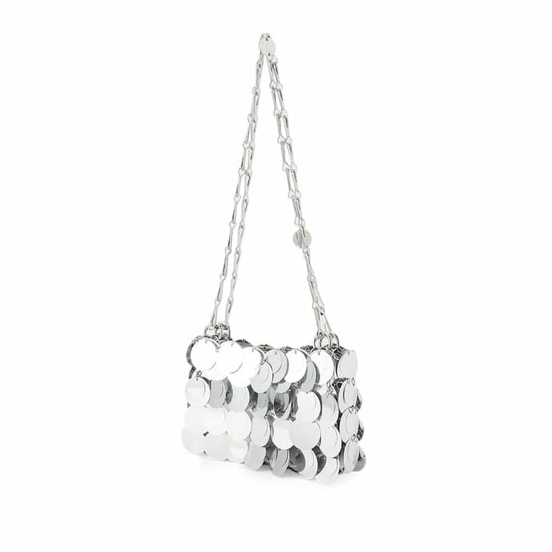 RABANNE "SPARKLE" ショルダーバッグ SILVER