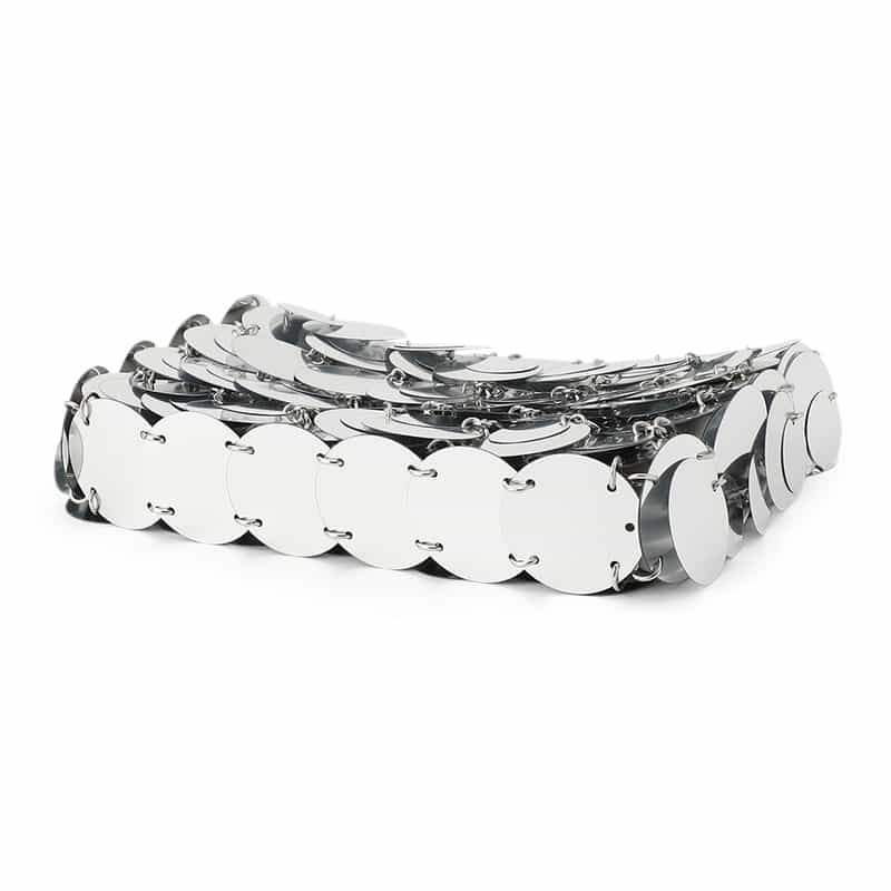 RABANNE "SPARKLE" ショルダーバッグ SILVER