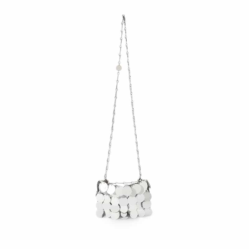 RABANNE "SPARKLE" ショルダーバッグ SILVER