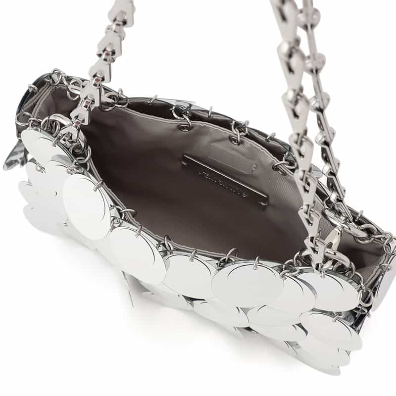 RABANNE "SPARKLE" ショルダーバッグ SILVER