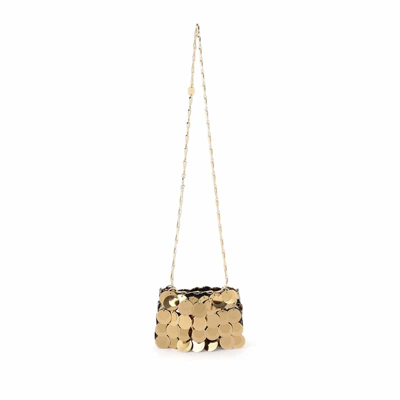 RABANNE "SPARKLE" ショルダーバッグ GOLD