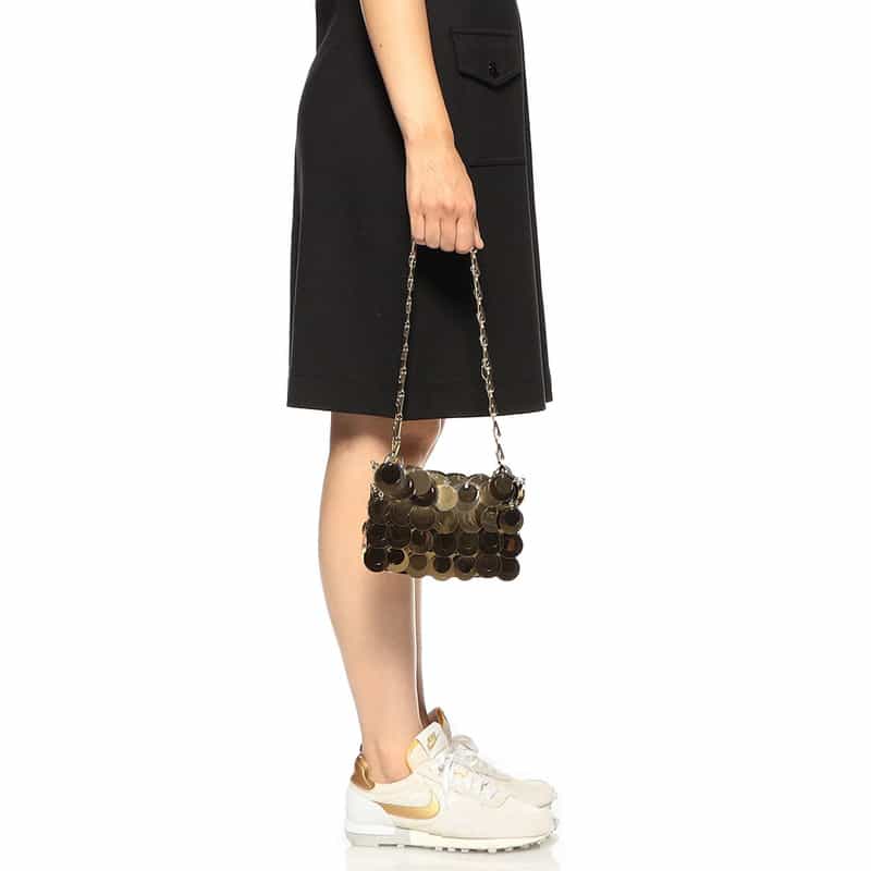 RABANNE "SPARKLE" ショルダーバッグ GOLD