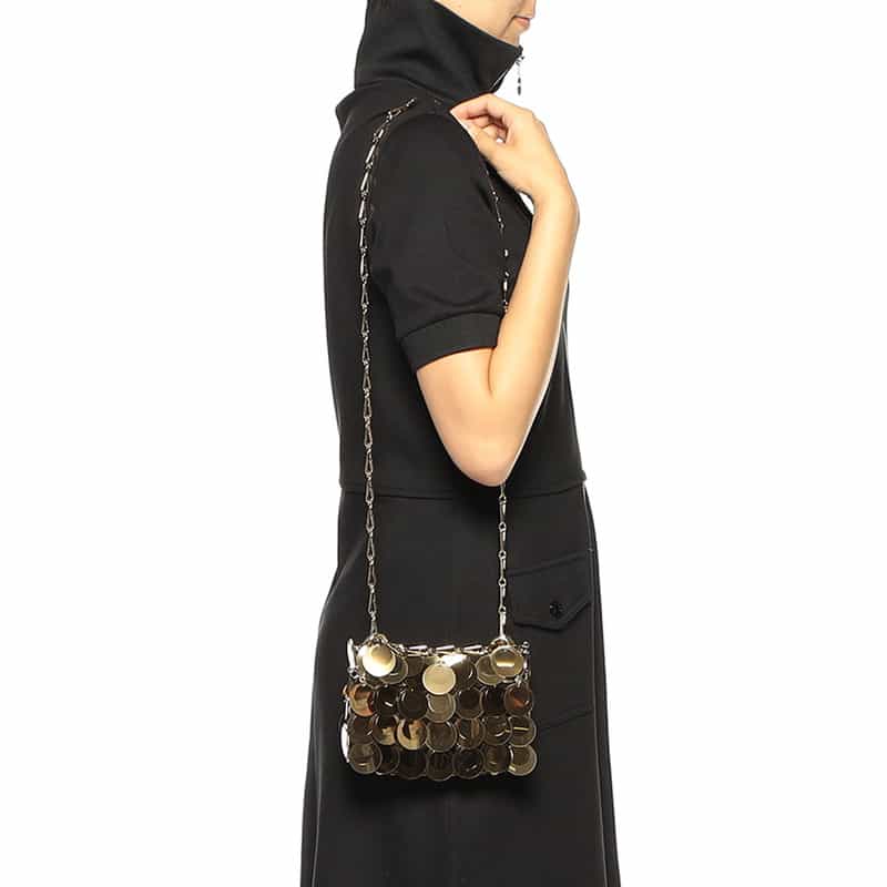 RABANNE "SPARKLE" ショルダーバッグ GOLD