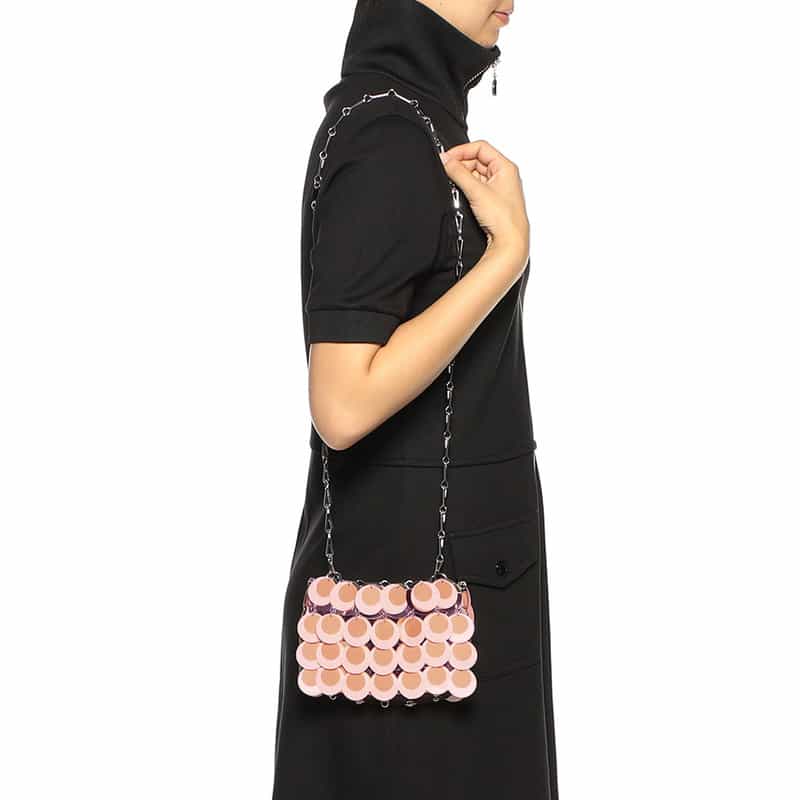 RABANNE "SPARKLE" ショルダーバッグ PINK