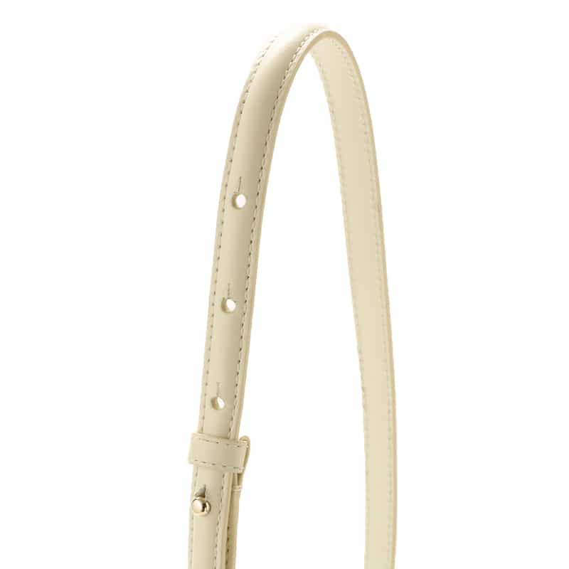 RABANNE "PACO" レザーショルダーバッグ IVORY