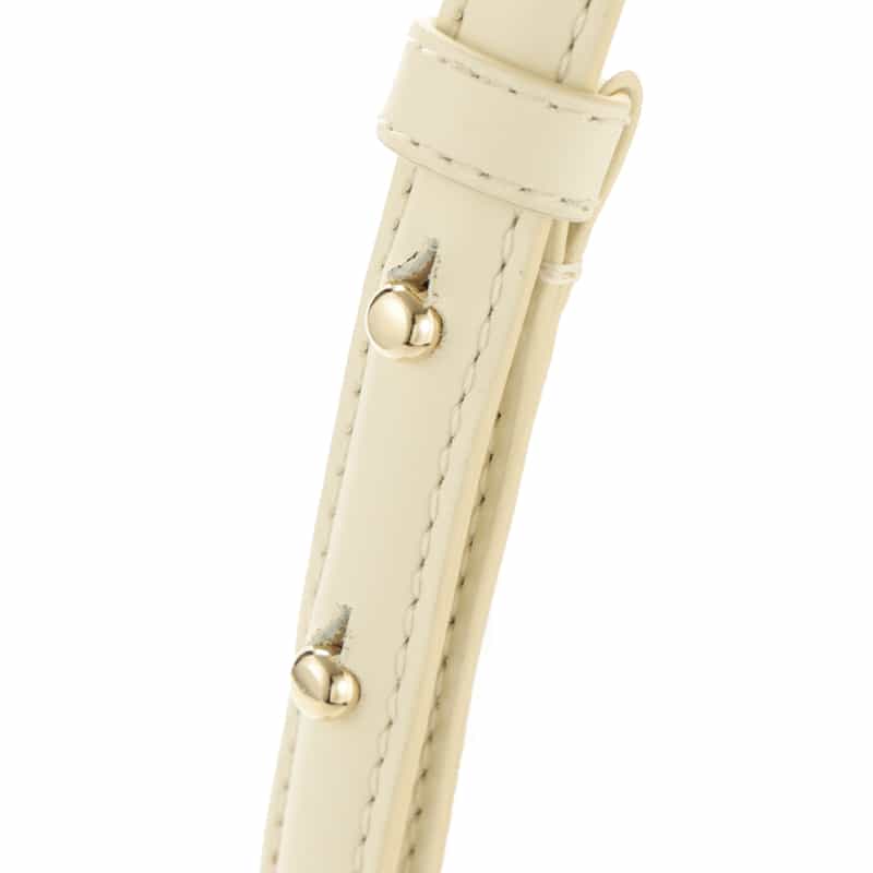 RABANNE "PACO" レザーショルダーバッグ IVORY