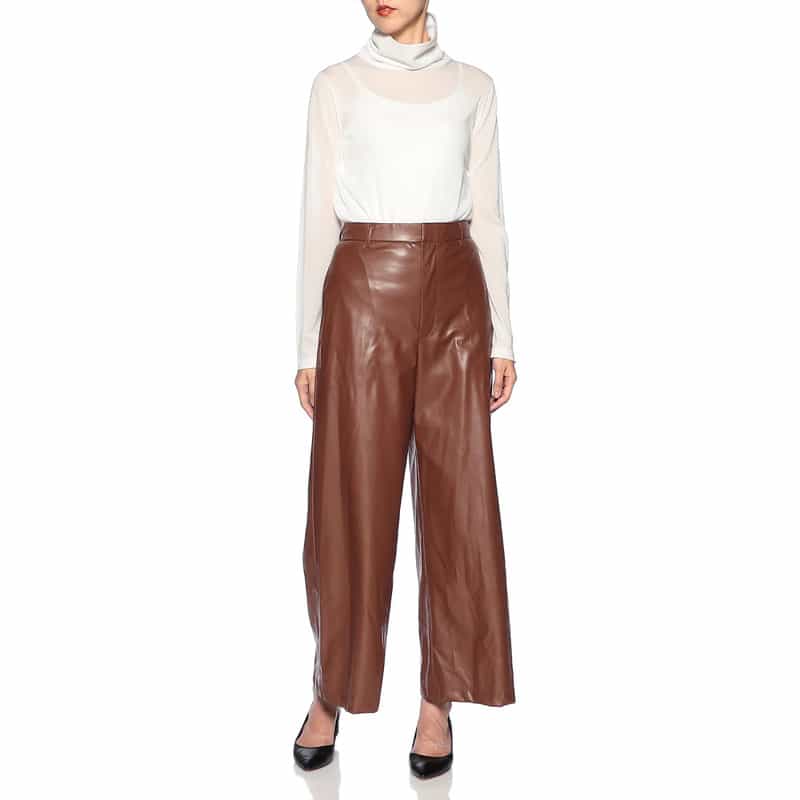 BARNEYS NEW YORK タートルネック シアーニットプルオーバー WHITE