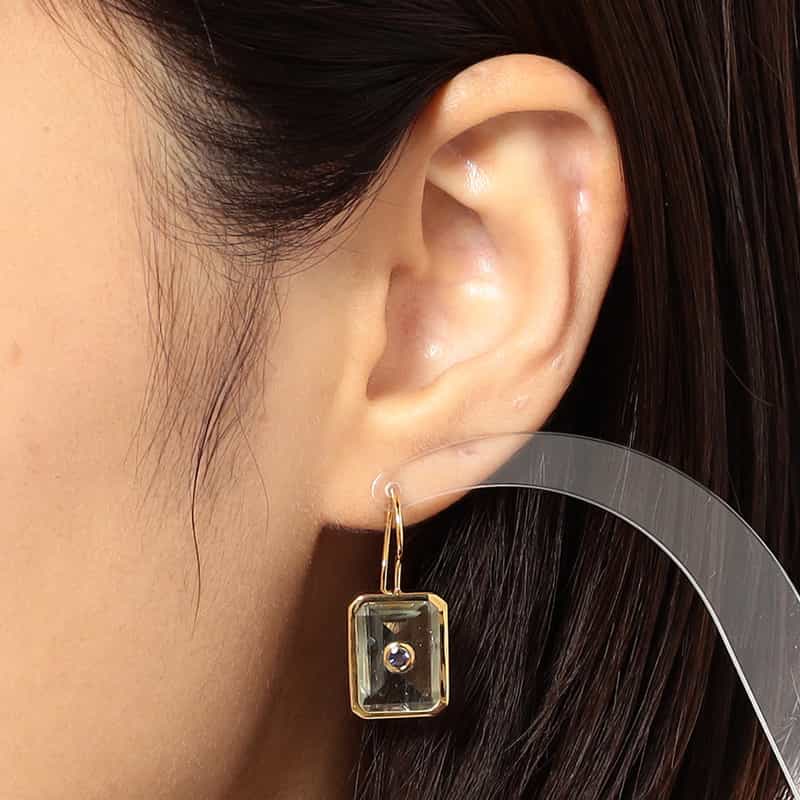 LA SOEUR LA SOEUR＜ラ スール＞ピアス （グリーンアメシスト×アイオライト） NONE