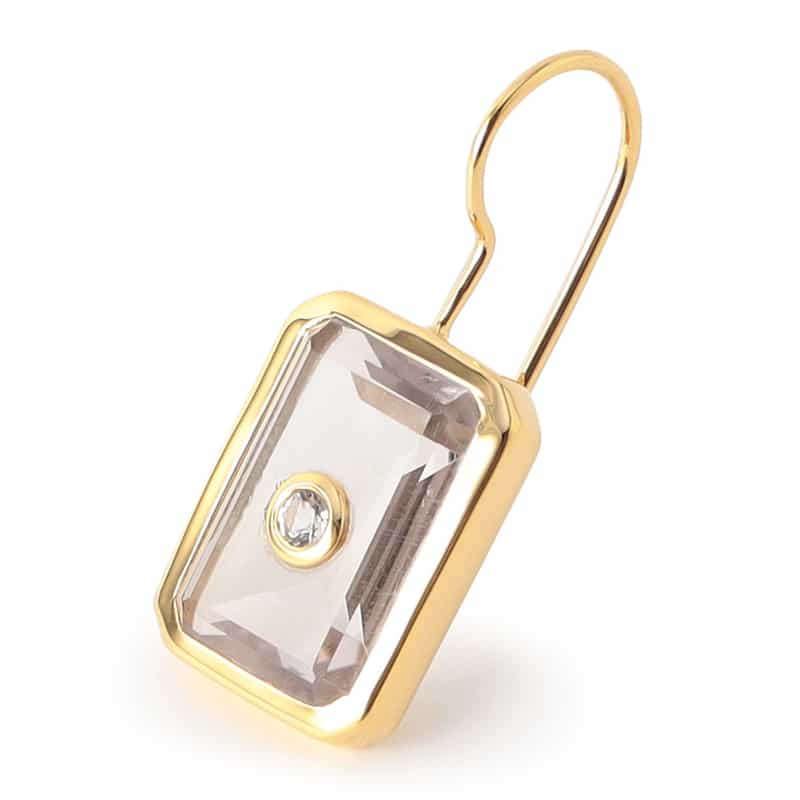 LA SOEUR LA SOEUR＜ラ スール＞ピアス （ピンクアメシスト×トパーズ） NONE