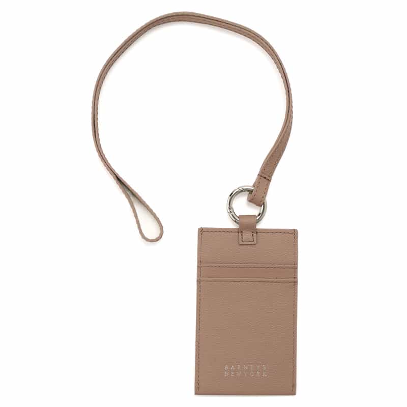 BARNEYS NEW YORK レザーIDカードケース GRAY BEIGE