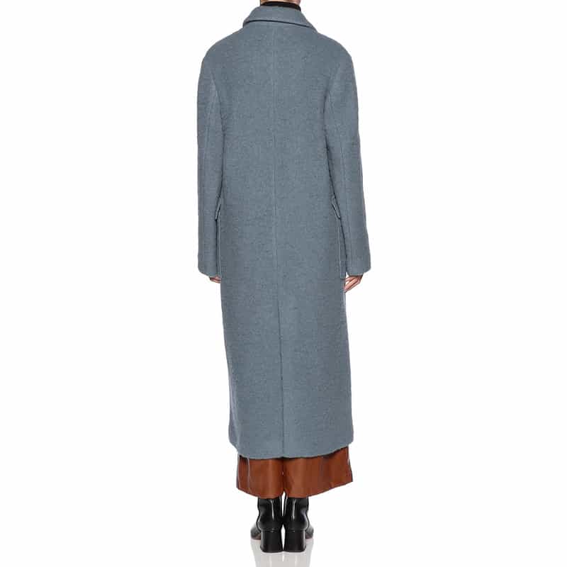 BARNEYS NEW YORK シャギー ロングチェスターコート BLUE