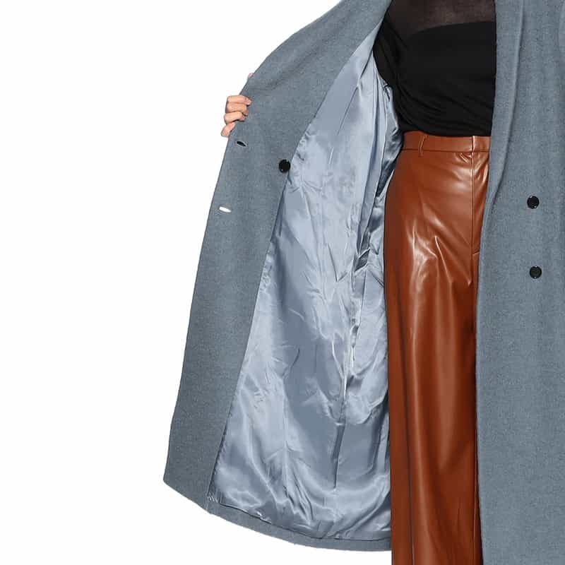 BARNEYS NEW YORK シャギー ロングチェスターコート BLUE