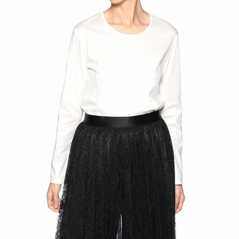 BARNEYS NEW YORK バックオープン カットソー WHITE