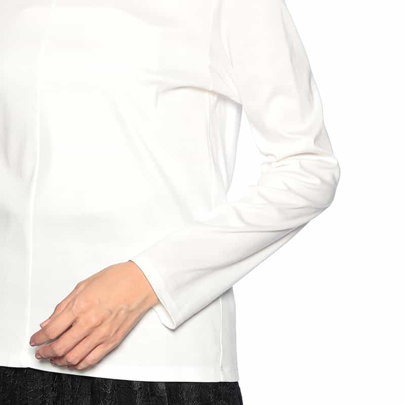 BARNEYS NEW YORK バックオープン カットソー WHITE