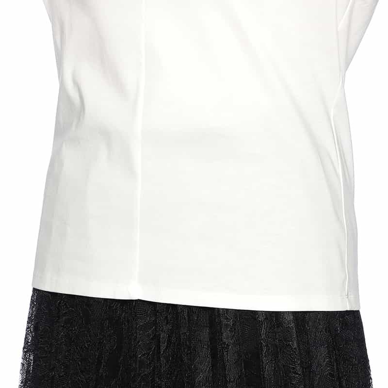 BARNEYS NEW YORK バックオープン カットソー WHITE